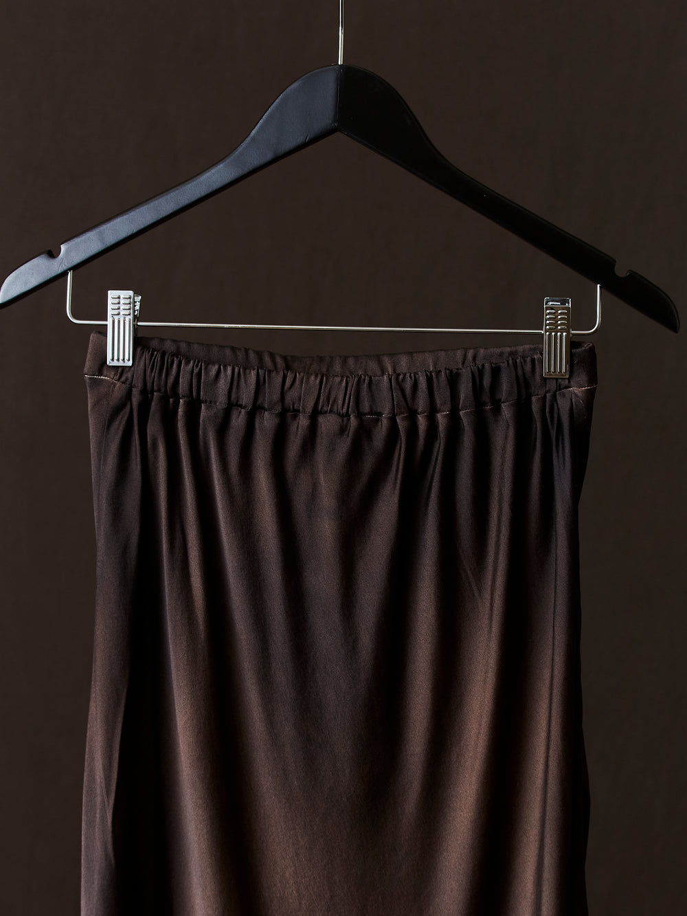 Hand Painted Stretch Silk Midi Skirt N/Yak
