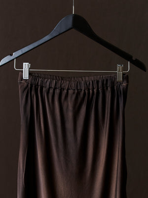 Hand Painted Stretch Silk Midi Skirt N/Yak