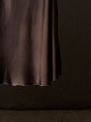 Hand Painted Stretch Silk Midi Skirt N/Yak