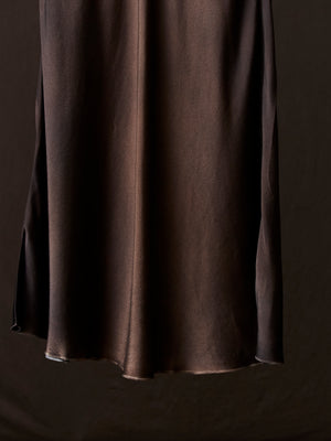 Hand Painted Stretch Silk Midi Skirt N/Yak