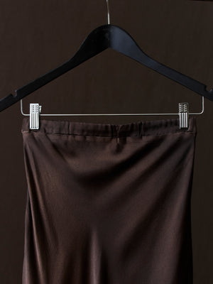 Hand Painted Stretch Silk Midi Skirt N/Yak