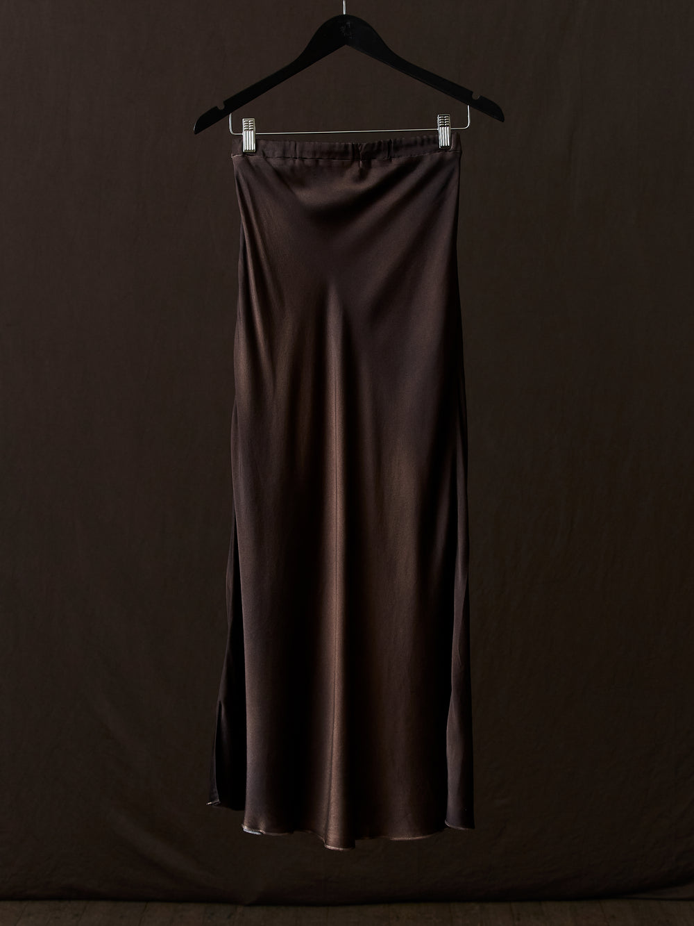 Hand Painted Stretch Silk Midi Skirt N/Yak