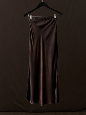 Hand Painted Stretch Silk Midi Skirt N/Yak