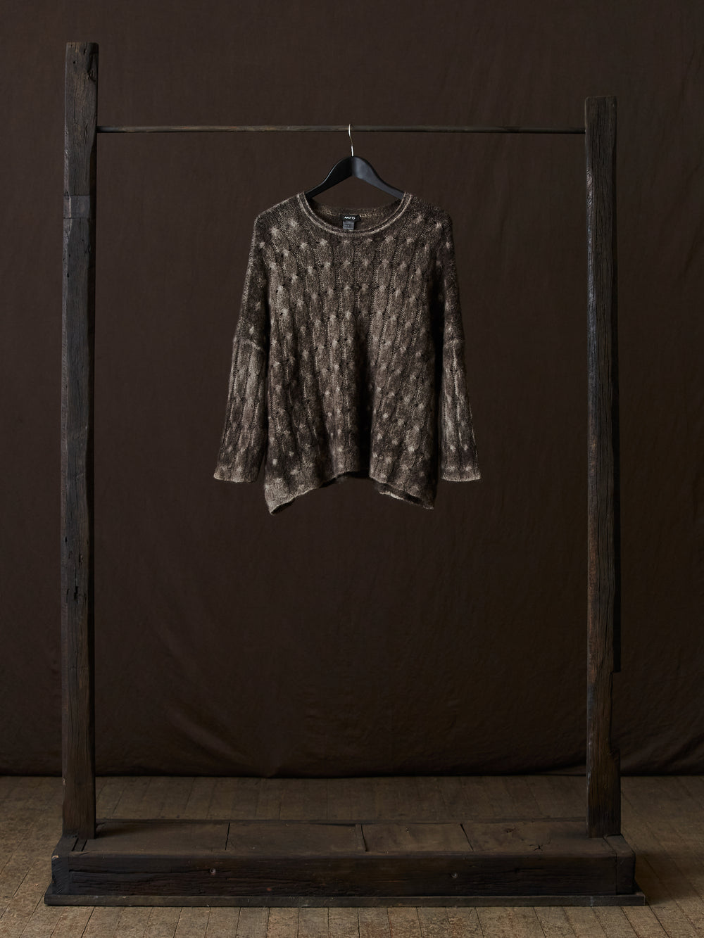 Gradient Effect Braided Pullover Taupe