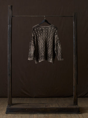 Gradient Effect Braided Pullover Taupe