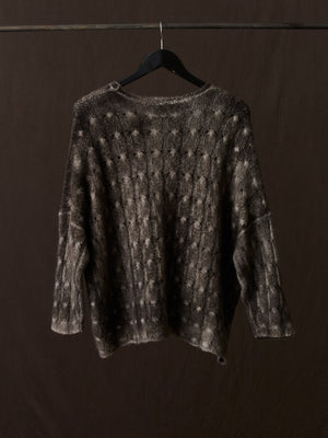 Gradient Effect Braided Pullover Taupe