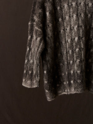 Gradient Effect Braided Pullover Taupe
