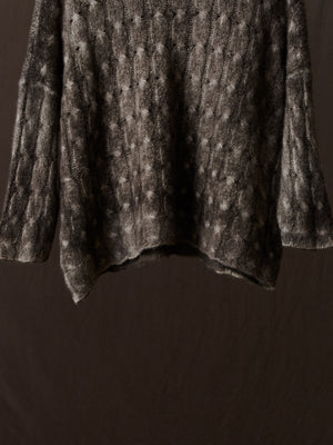 Gradient Effect Braided Pullover Taupe