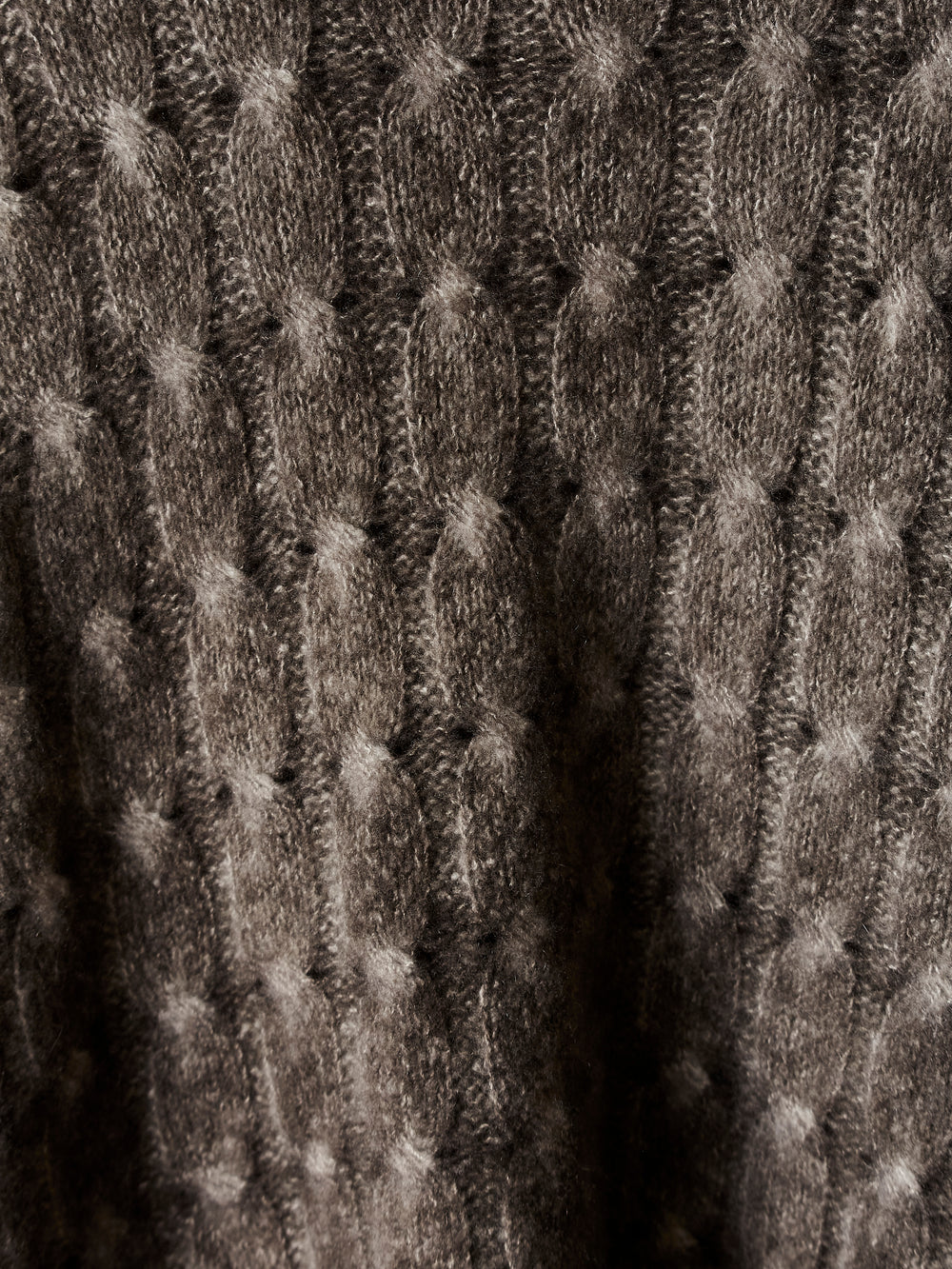 Gradient Effect Braided Pullover Taupe