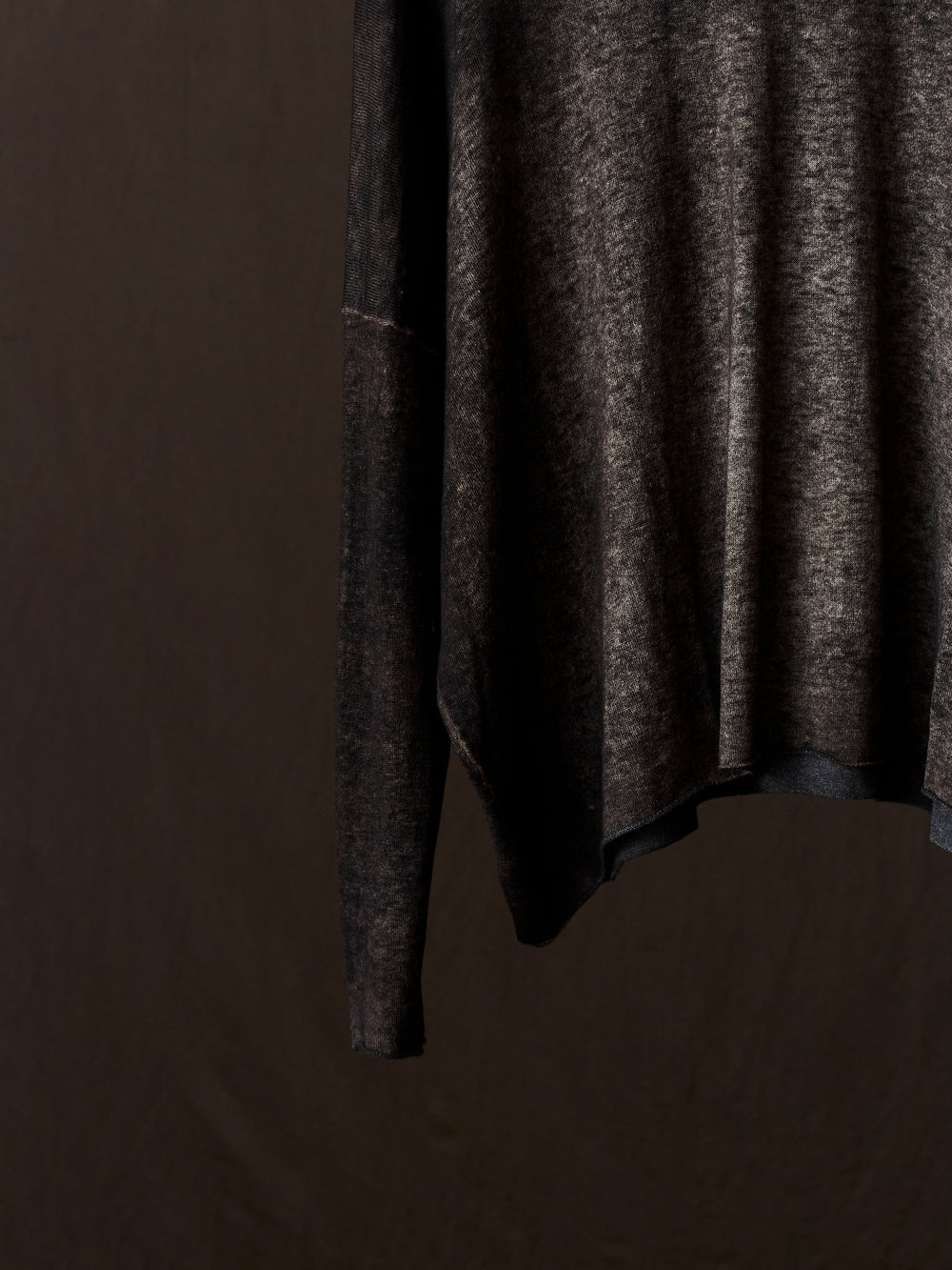 Hand Painted Ultralight Cashmere Wool Boat Neck Pullover N/Carruba