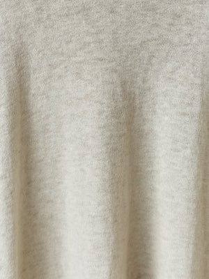 Hand Painted Ultralight Cashmere Wool Boat Neck Pullover Taupe