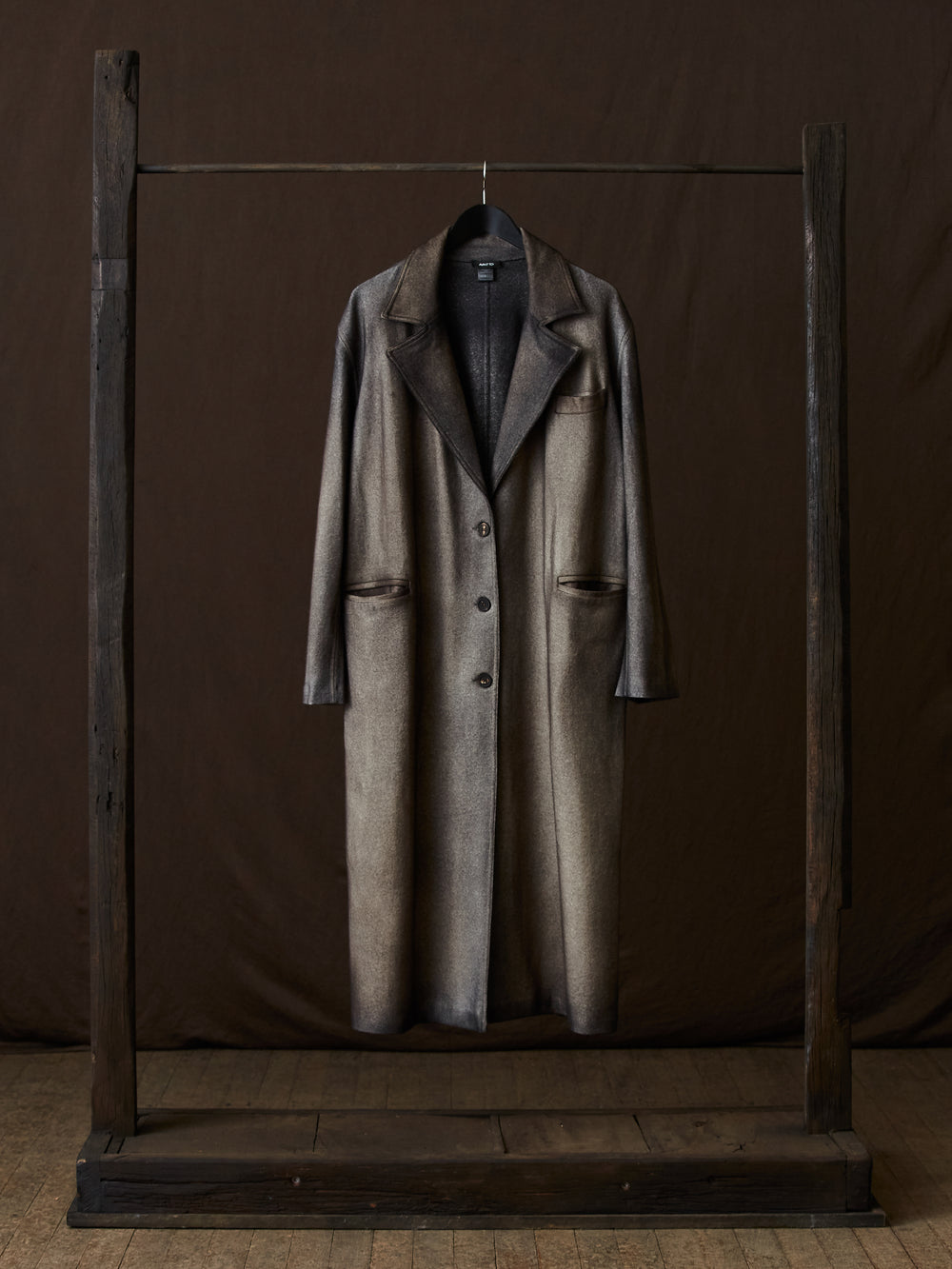 Hand Painted Felted Rever Coat w/ Black Shadows N/Carruba