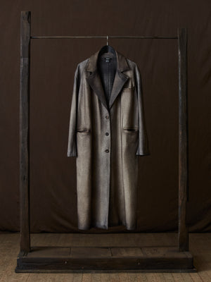 Hand Painted Felted Rever Coat w/ Black Shadows N/Carruba