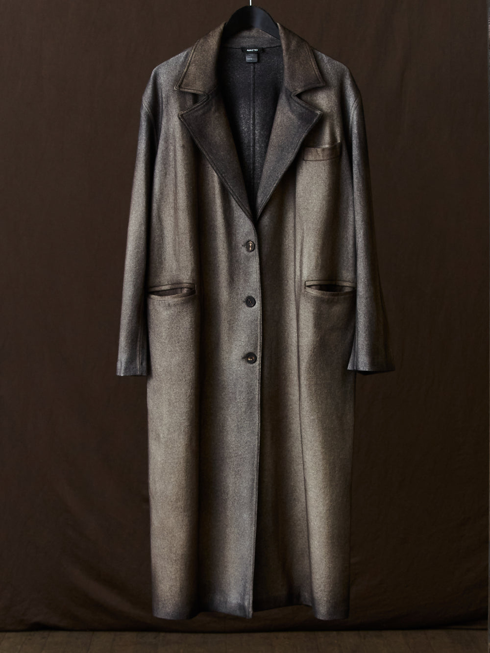 Hand Painted Felted Rever Coat w/ Black Shadows N/Carruba