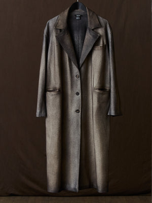 Hand Painted Felted Rever Coat w/ Black Shadows N/Carruba