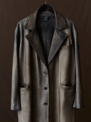 Hand Painted Felted Rever Coat w/ Black Shadows N/Carruba
