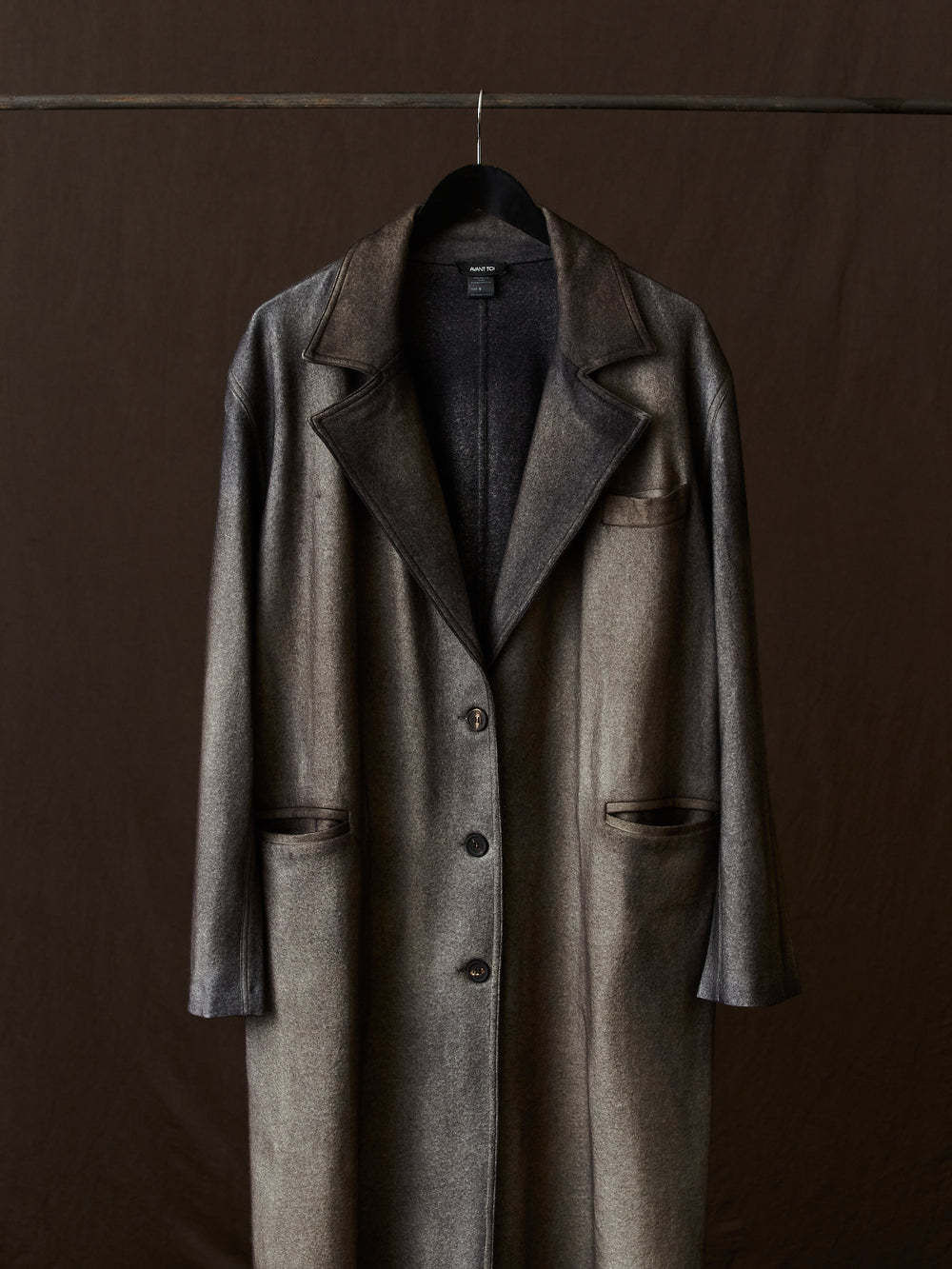 Hand Painted Felted Rever Coat w/ Black Shadows N/Carruba