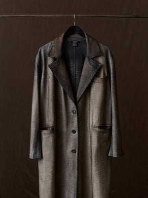 Hand Painted Felted Rever Coat w/ Black Shadows N/Carruba
