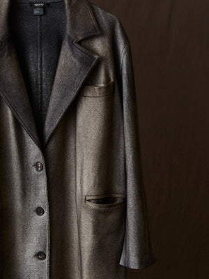 Hand Painted Felted Rever Coat w/ Black Shadows N/Carruba