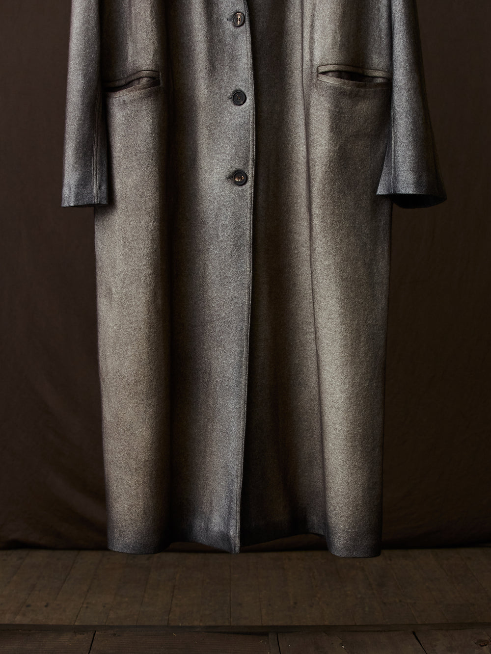 Hand Painted Felted Rever Coat w/ Black Shadows N/Carruba