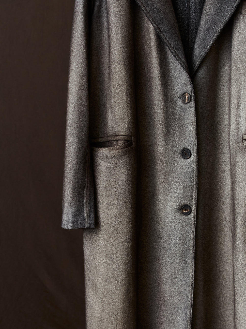 Hand Painted Felted Rever Coat w/ Black Shadows N/Carruba