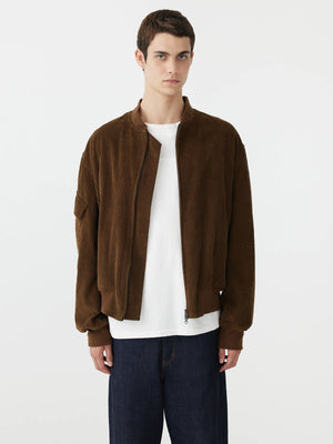 Cord Bomber Jacket Carob