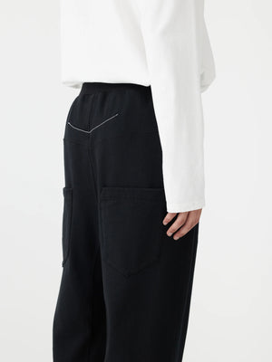 DBL JSY Gusset Track Pant Black