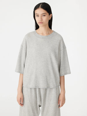 Waffle Wide HTG S/S T Shirt Grey Marle