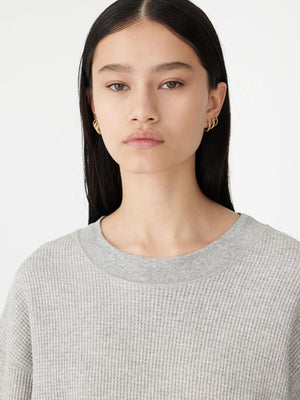 Waffle Wide HTG S/S T Shirt Grey Marle