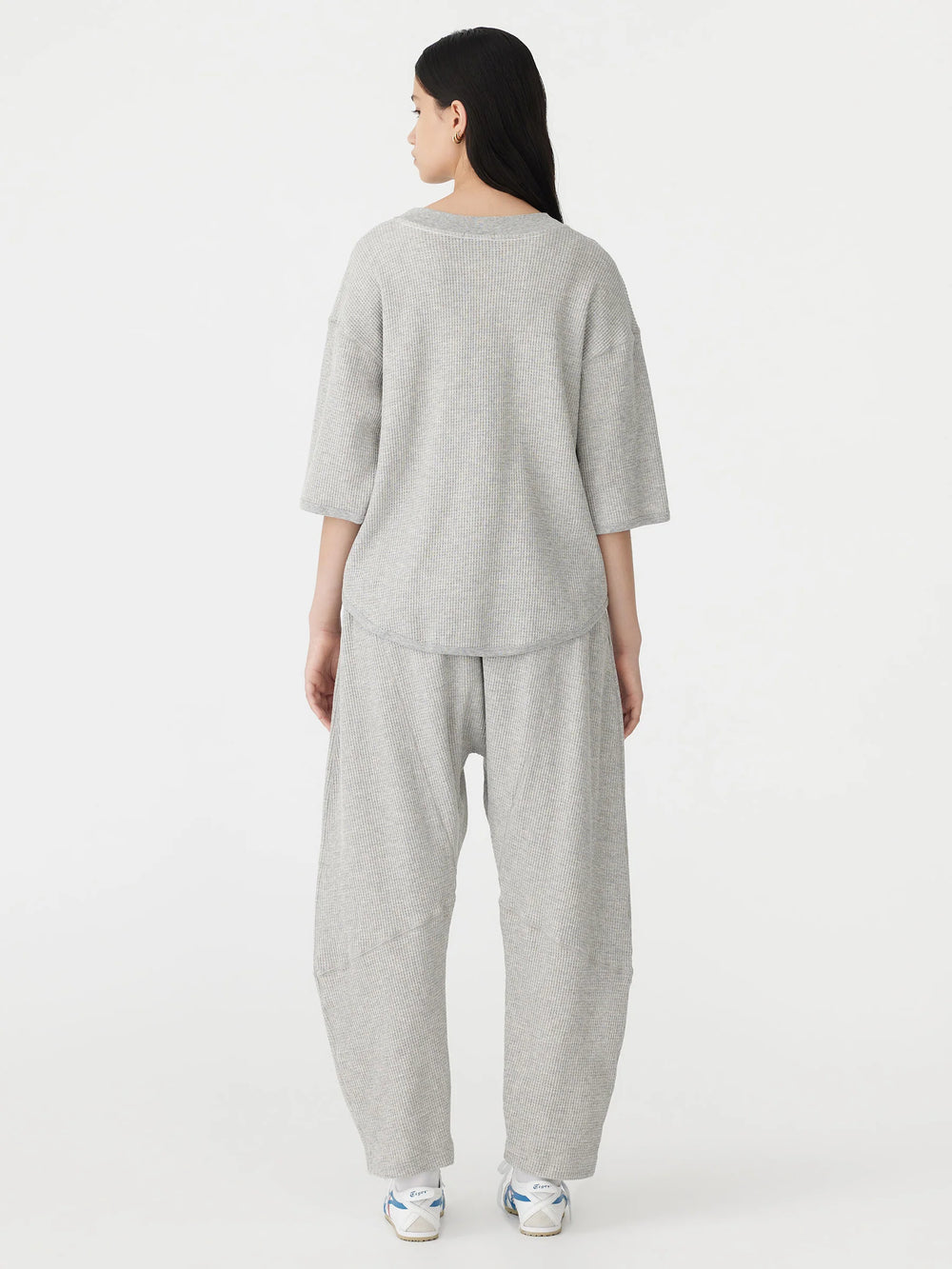 Waffle Wide HTG S/S T Shirt Grey Marle
