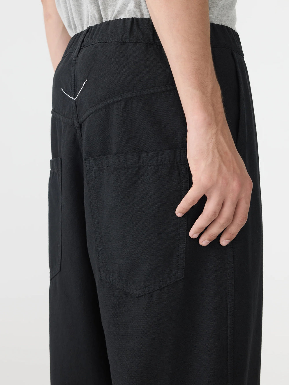 Canvas Lo Rise Pull On Pant Black