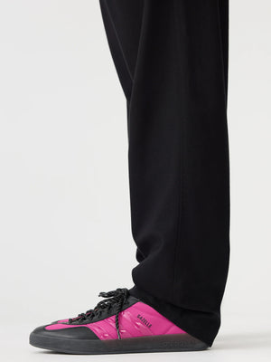 Cotton Twill Pleat Pant Black