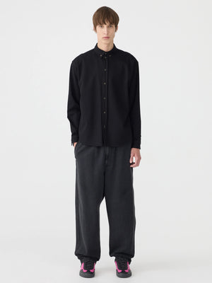 Cotton Twill Regular Shirt Black