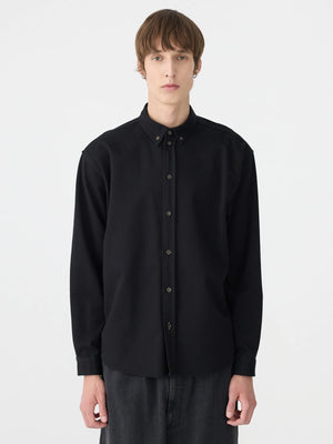 Cotton Twill Regular Shirt Black