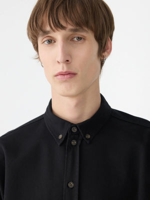 Cotton Twill Regular Shirt Black