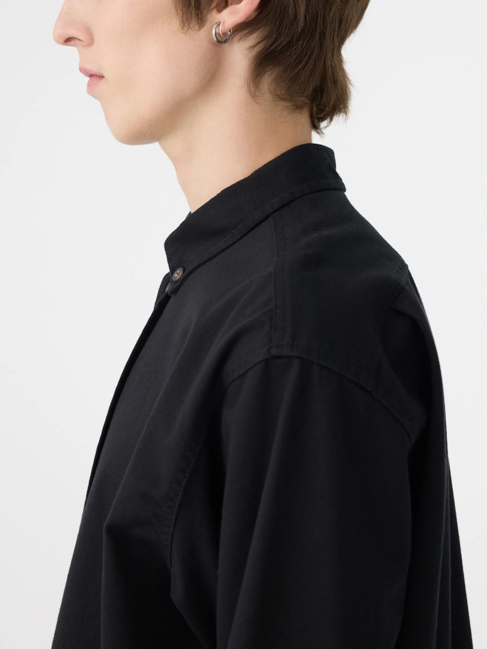 Cotton Twill Regular Shirt Black