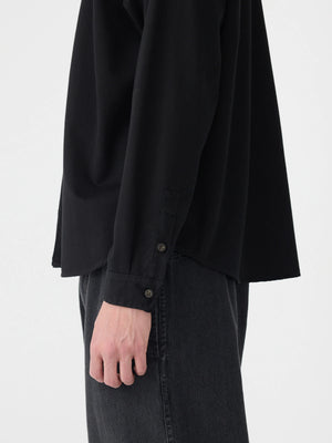 Cotton Twill Regular Shirt Black