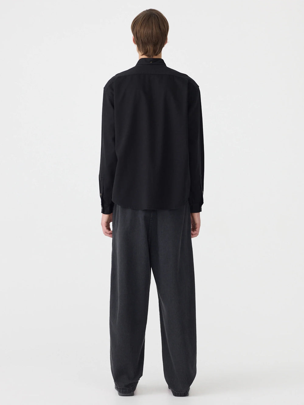 Cotton Twill Regular Shirt Black