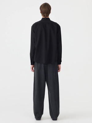 Cotton Twill Regular Shirt Black
