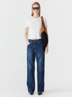 Slouch Tuxedo Jean Worn Indigo