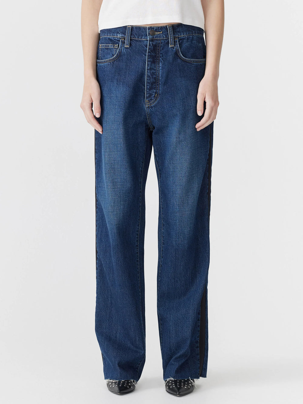 Slouch Tuxedo Jean Worn Indigo