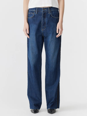 Slouch Tuxedo Jean Worn Indigo