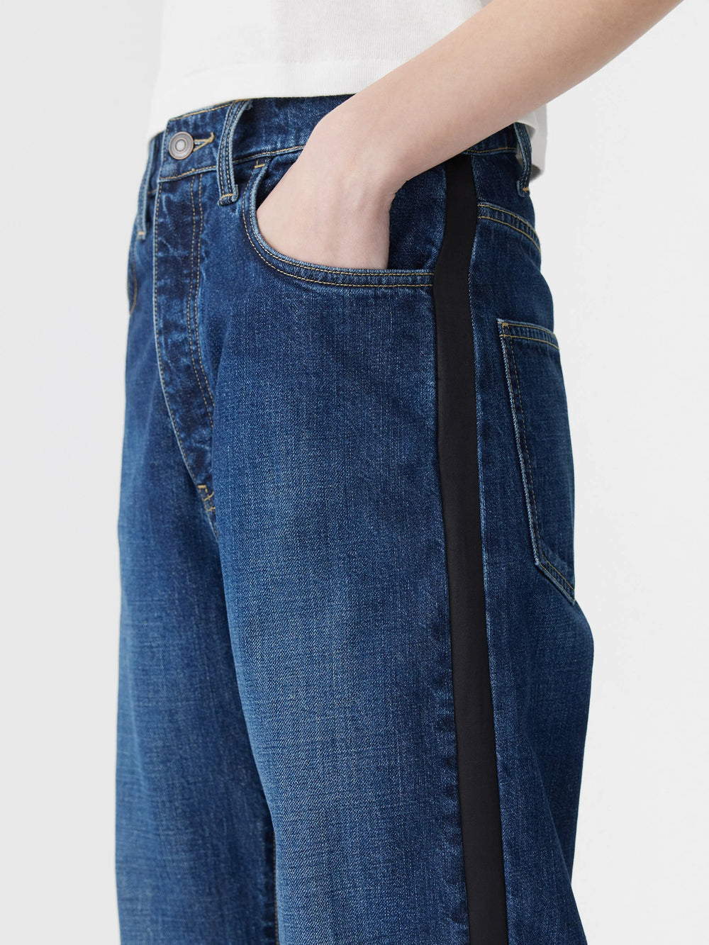 Slouch Tuxedo Jean Worn Indigo