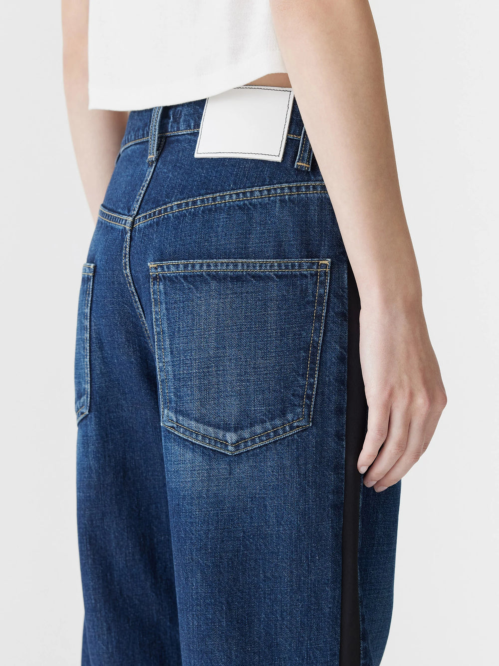 Slouch Tuxedo Jean Worn Indigo