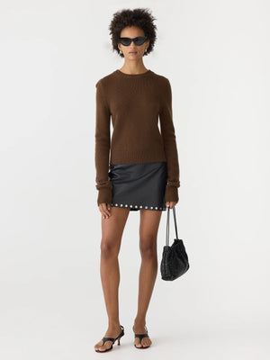 Slim Crew Neck Knit Carob