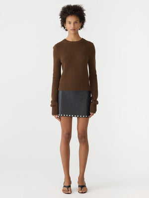 Slim Crew Neck Knit Carob