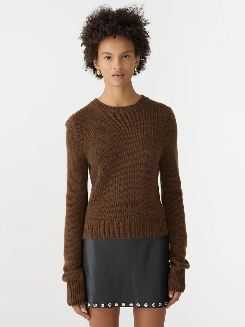 Slim Crew Neck Knit Carob