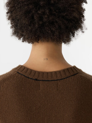 Slim Crew Neck Knit Carob