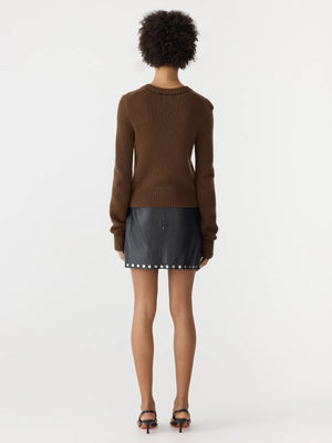 Slim Crew Neck Knit Carob