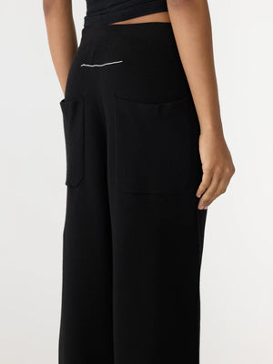 Wide Leg Athletic Cotton Pant